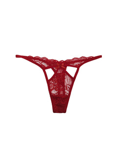 Lace Me In Ruby Thong