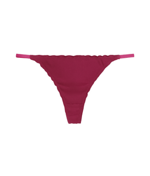 Cherry Cotton Ruffle Thong