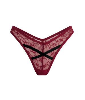 Sexy Merlot Lace Thong