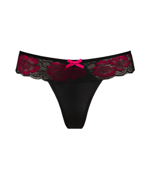 Black Cherry Blossom Thong